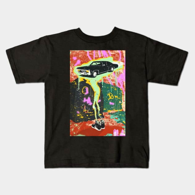 GRAFFITI GHOST Kids T-Shirt by Showdeer